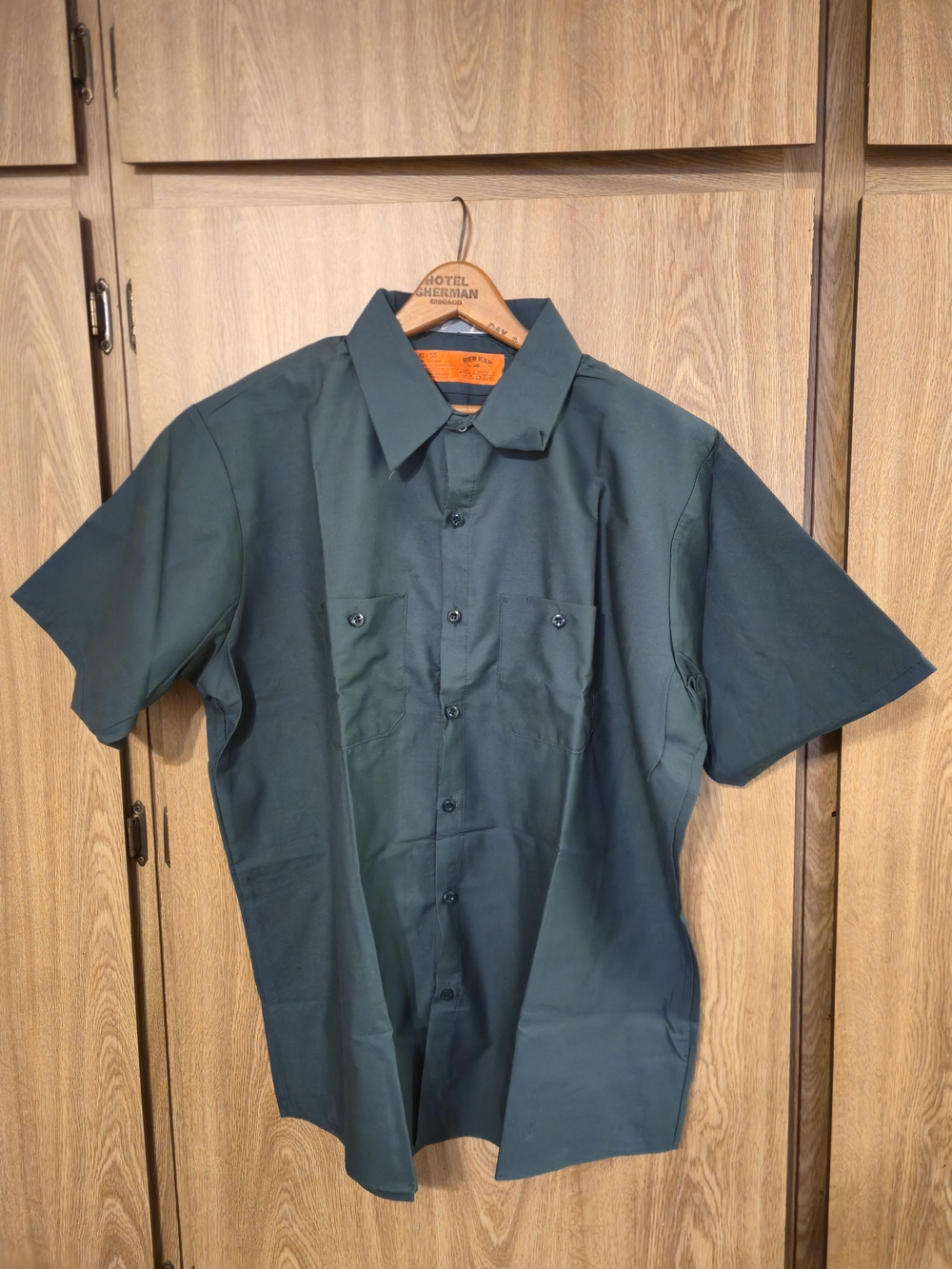 NWOT Red Kap Men's XL Short Sleeve Utility Work Shirt Forest Green